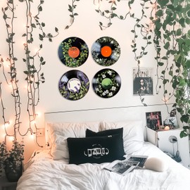 Hippie Room Decor, Records Wall Decor, Botanical Wall Art - Hippie Decor, Room Decor Aesthetic, Funky Decor