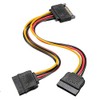 Multibao 15 Pin Sata Male to 2 Sata Female Power