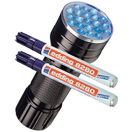 Edding 8280 Special Marker Securitas UV Marker Pen, 1.5 – 3 mm, Colourless