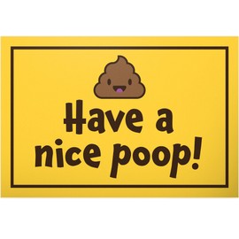 DankeDir! Have a nice poop - 30 x 20 cm sign - toilet sign for hanging toilet sign funny toilet sign - decorative guest toilet funny wall men guest toilet door sign