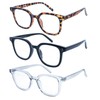 Ryegis 3 Pack Bifocal Reading Glasses,Blue Light Blocking Computer Readers