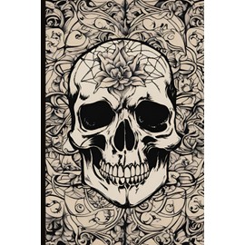 Skull Journal: Blank Lined Notebook | Poetry Diary | Gift For Him and Her | Tattoo Style Art
