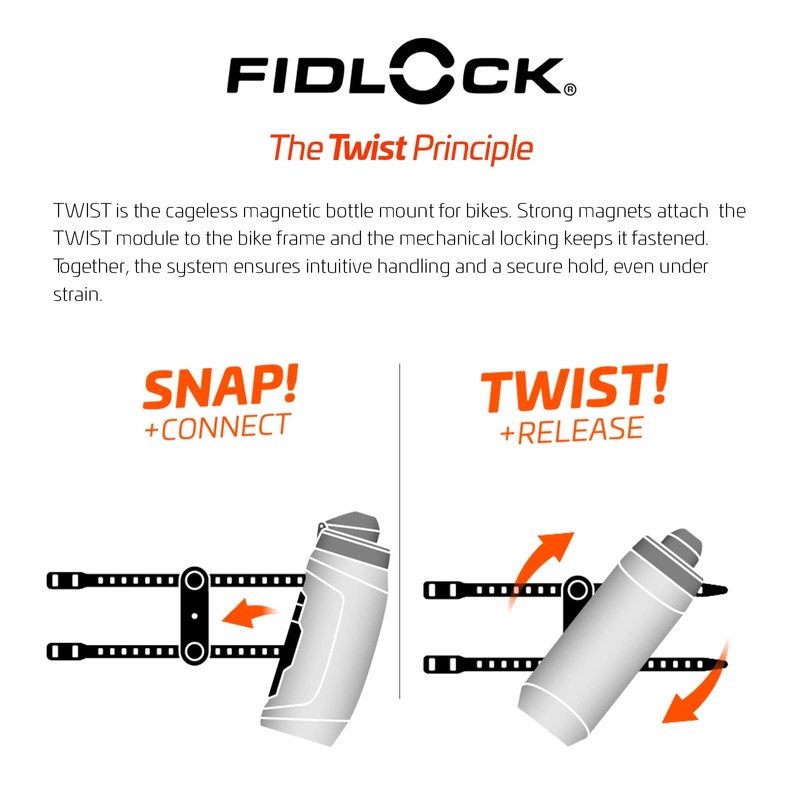 Fidlock Trinkflasche & Halterung Twist Bottle Uni Base Set, 590