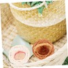OSALADI 8pcs Tiny Rattan Hand Baskets Mini Picnic Baskets for