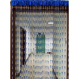 ZiDeTang Acrylic Beaded Door Curtain Décor Tassel Room Divider Curtain (Dark Blue, 100cm by 195cm)