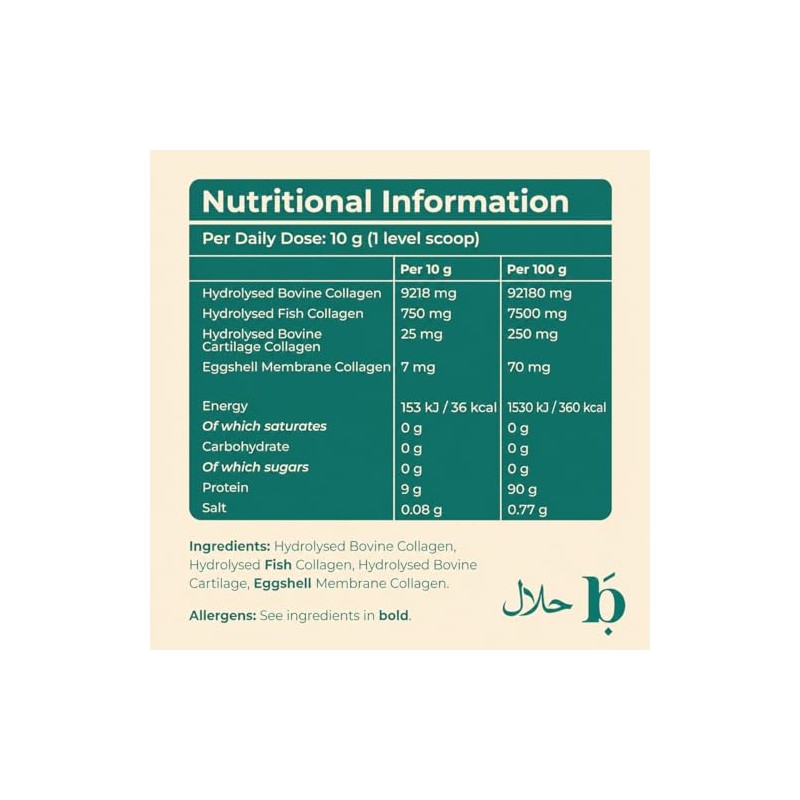 Multi Halal Collagen Protein (Types I, II, III, V &