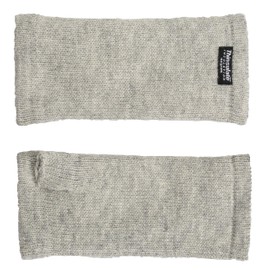 EEM Ladies knit wrist warmers MAYA with Thinsulate thermal Insulation, grey melange