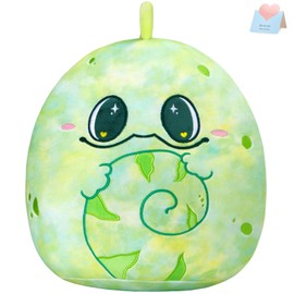 Glow Guards Original 12" Chameleon Plush Pillow Cute Lizard Stuffed Animal Soft Chameleon Plush Toy Stuffed Animals Lizard Birthday Gift for Boys Girls Kids,Tropical Rainforest Green Chameleon
