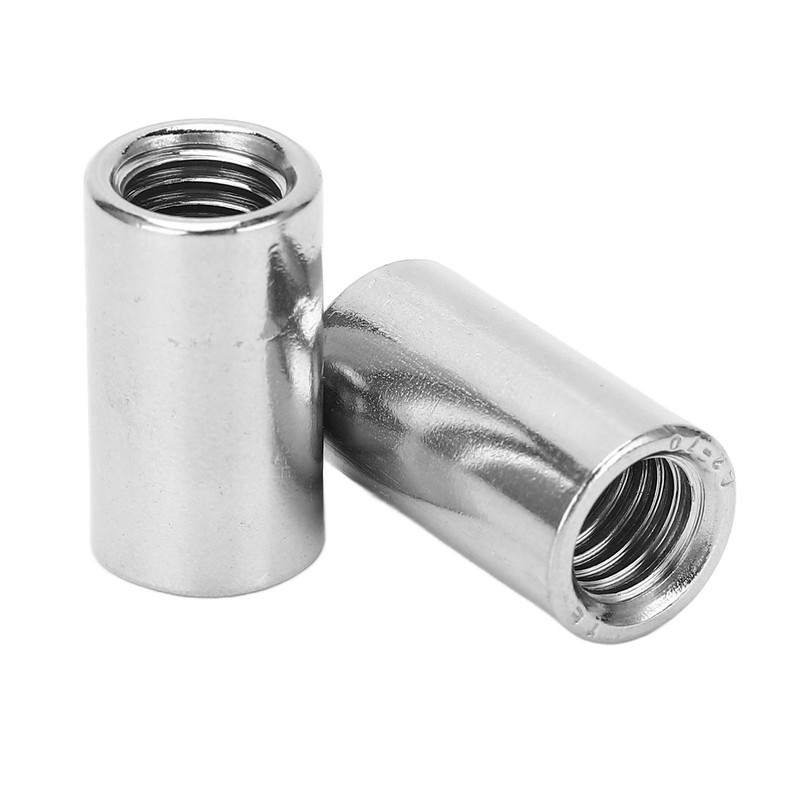 10Pcs Round Coupling Nut Stainless Steel Female Thread M10 Connector