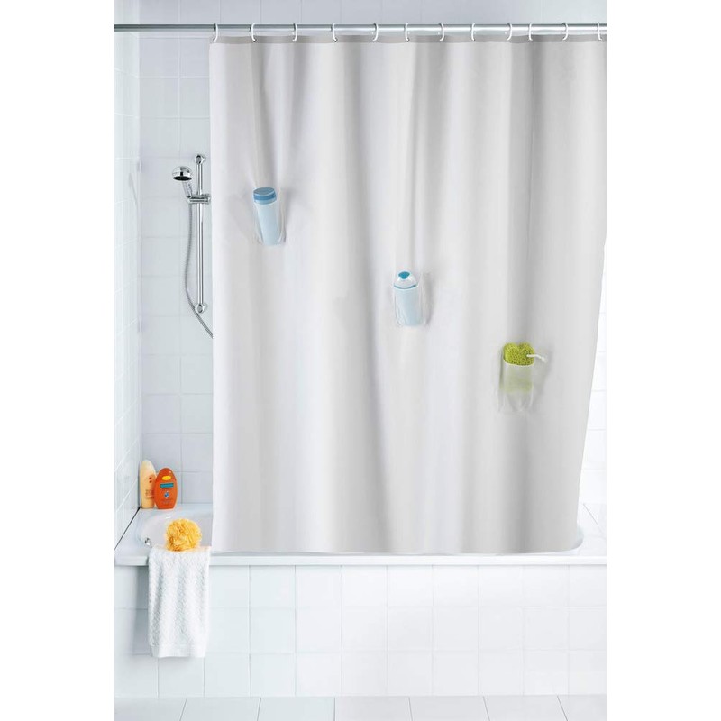 Wenko "Anti Mould Shower Curtain, White, 180 x 200 cm