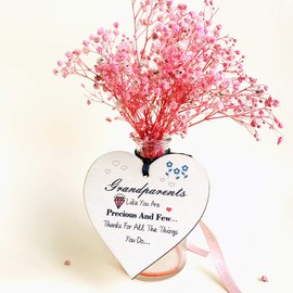 HONZEE Gifts for Grandparents Like You Are Precious And Few Thank You For All The Things You Do Wooden Hanging Plaque Sign Love Sign Grandad Nan Grandma Gift Wood Plaques