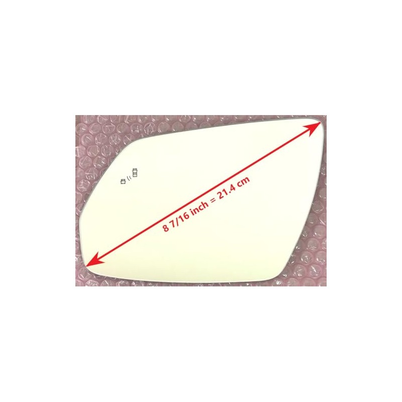 New Replacement Blind Spot Mirror Glass with Full Size Adhesive