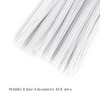 Swpohrat 100 Pieces White Pipe Cleaner Craft Set,Thick Fuzzy Chenille
