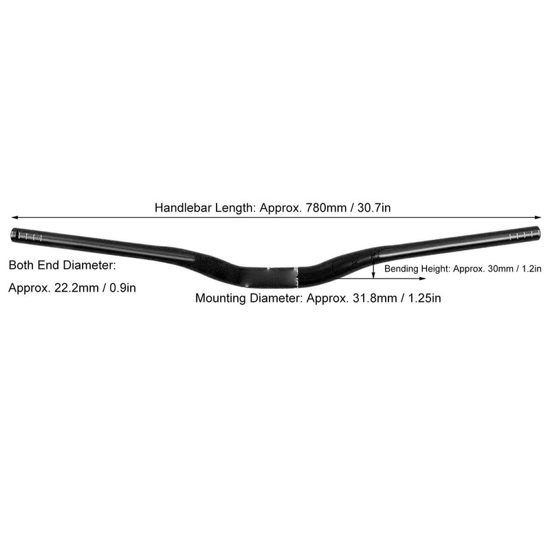 Wheel Track Handlebar Replacement Aluminum Alloy Bike Riser Bar 31.8mm
