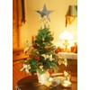 Nyicey Christmas Tree Star Topper, Xmas Tree Topper Glittered 5