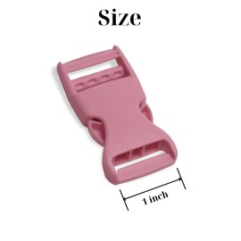 Sheriffdrink 5/8 Inch Paracord Bracelet Buckles 4 Pack, Light Pink - Quick Side Release Plastic Clasps for DIY Strap Craft Accessory, Small Pet Collars & Survival Gear