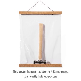 Magnetic Poster Frame Hanger, Natural Teak, 20x28 20x30 20x24 Poster Hanger for Photos, Pictures, Prints, Maps, Scrolls and Canvas Artwork