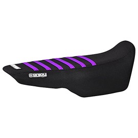 Enjoy Mfg Seat Cover - Compatible Fit for The 2022 Honda Grom 125 MSX125#331 (Black Sides/Black TOP/Purple Ribs)