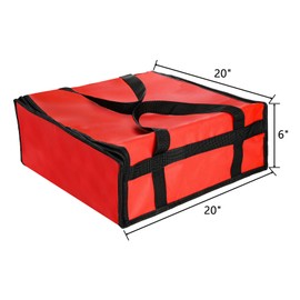 ZEAYEA 3 Pack Pizza Bags for Delivery, 20" x 20" x 6" Insulated Food Delivery Bag for Carry Hot or Cold, Reusable Grocery Shipping Bags, Insulated Pizza Warmer Bag for Catering, Food Transport