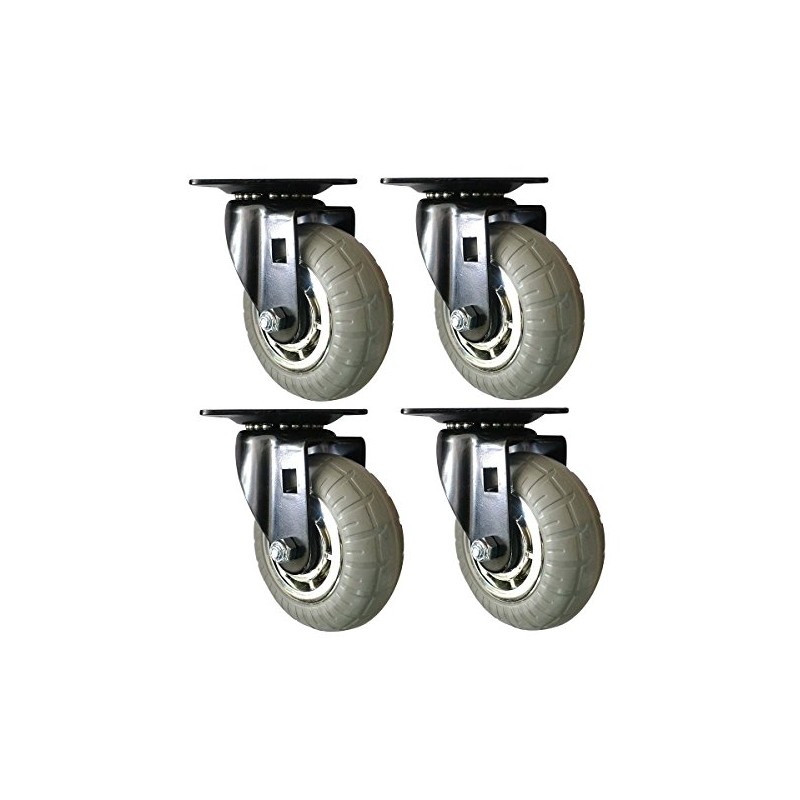 Headbourne 4 Pack 4" Designer Casters - Soft Rubber Non-Marking