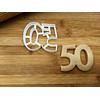Sweet Prints Inc Number 50 Cookie Cutter - Dishwasher Safe