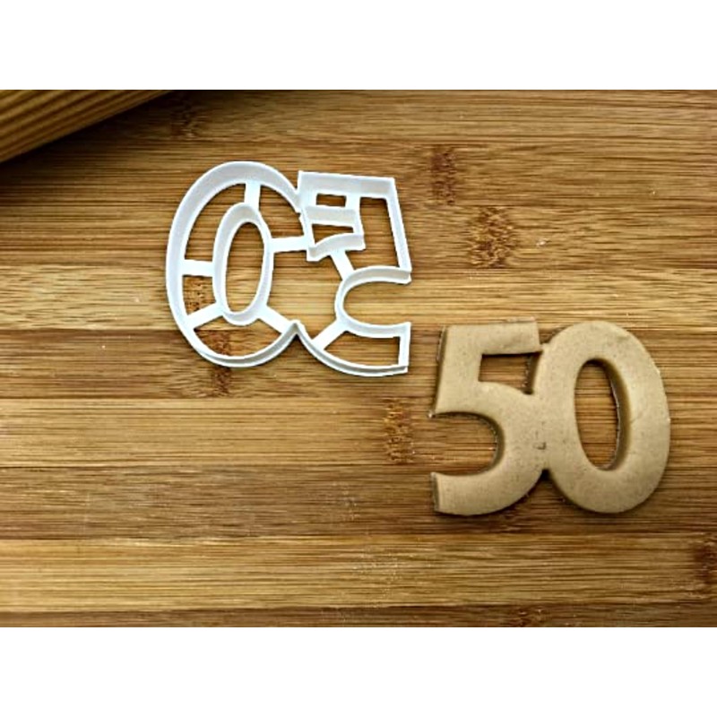Sweet Prints Inc Number 50 Cookie Cutter - Dishwasher Safe