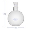 Labasics Single Neck Flat Bottom Boiling Flask, Borosilicate Glass Flat