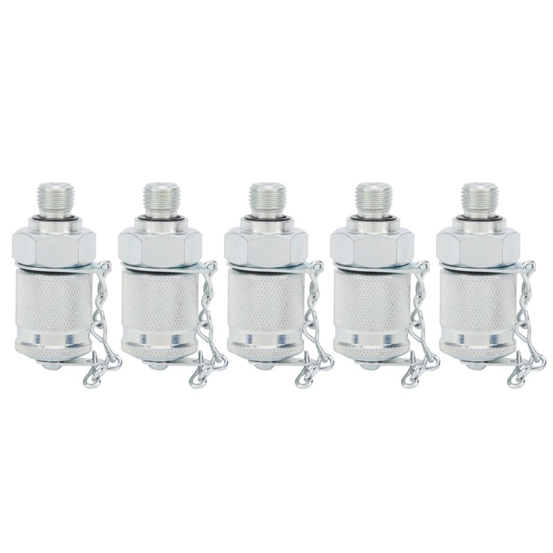 5Pcs Hydraulic Testing Adapter Thread Test Coupling Connectors Pressure Measuring