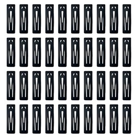 CYBAUG 40 Pcs Black Barrettes for Women and Girls,2.36 inch Metal Snap Hair Clips for Women in for Daily Hairstyling