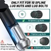 Bestwork 10 Spline Lug Nut Key Set, 10 Spline Lug