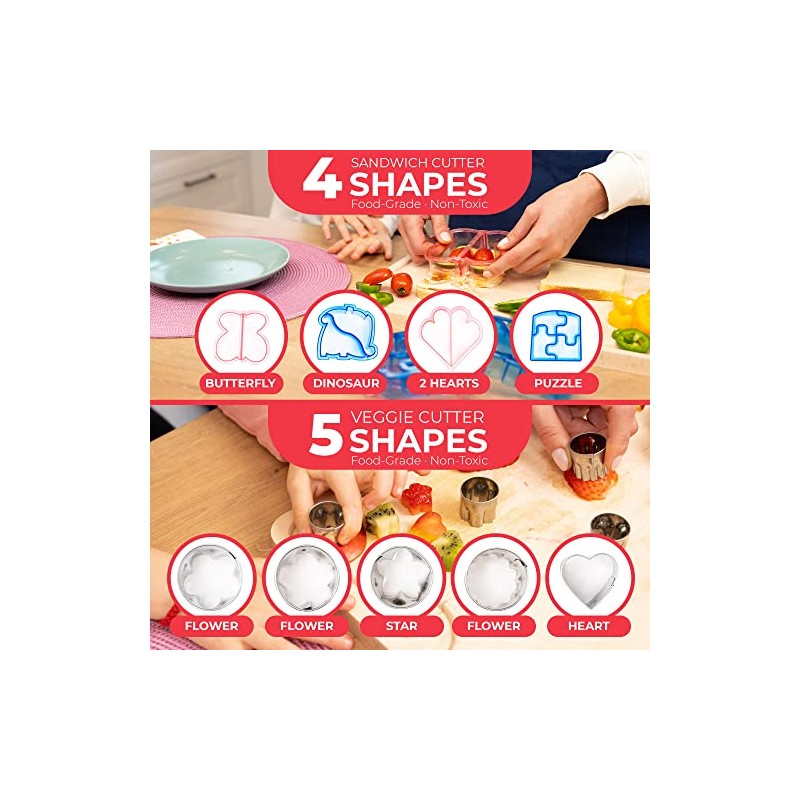 StarPack Juego de 4 sándwiches – Cortador para niños con