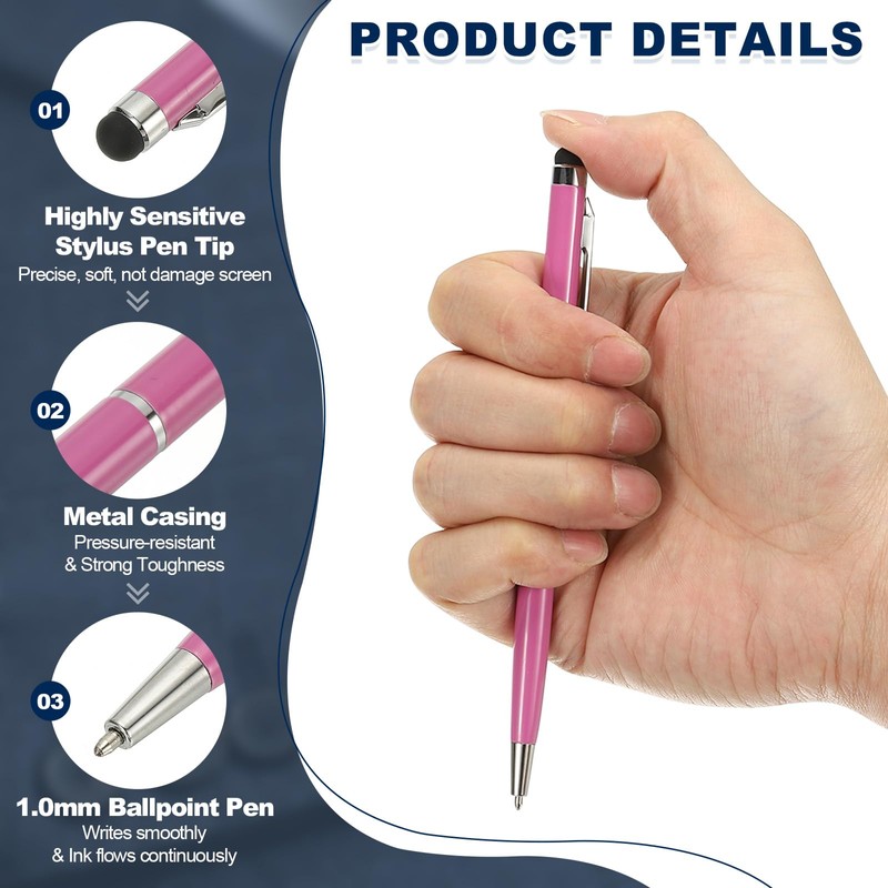 PATIKIL Ballpoint Pen with Stylus Pen 2 in 1 Metal
