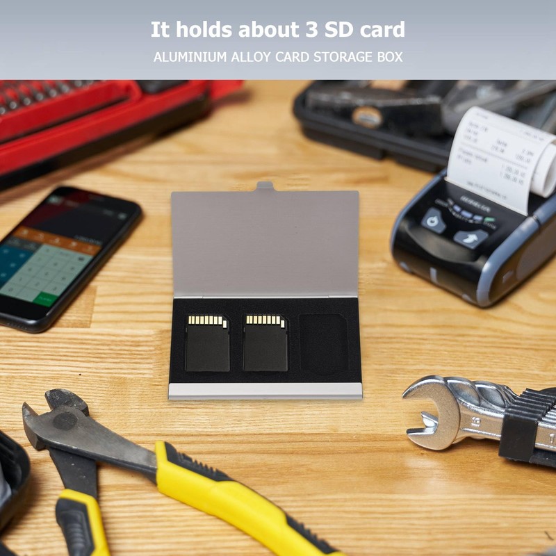 Aluminum Alloy Memory Card Case Card Box Holders for 3PCS