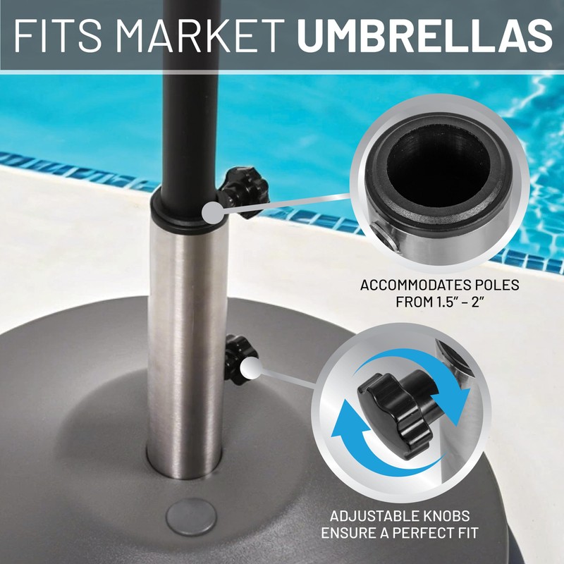 US Weight 80 LB Umbrella Base, 80 Pound, Grey