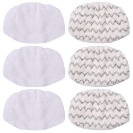 KEEPOW Steam Mop Pads Compatible with Bissell Powerfresh 1252, 1606670, 1543, 1543A, 1132, 1652, Fit Symphony Hard Floor Vacuum Steam Cleaner Series (6 Pack)
