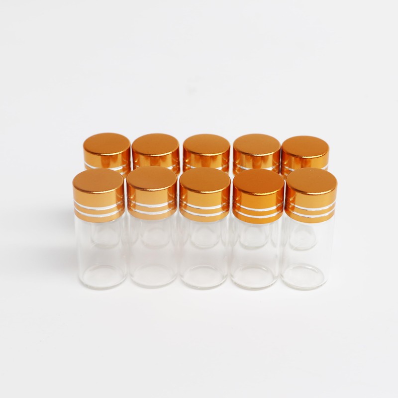 Luo House 10pcs 16x35mm Tiny Mini Small Clear Bottles Glass