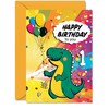 Stuff4 1st Birthday Card Boy - Roarsome Dinosaur Party -