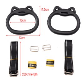 XUBX Gymnastics Rings Fitness Equipment for Children, Gymnastics Rings, Exercise Rings, Multifunctional Fitness Rings, Children's Gymnastics Gym Rings for Children's Swing Garden Swing (Maximum Load