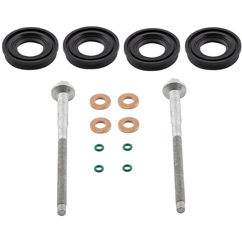 MKAREPART Diesel Injector Seals Washer O-ring Clamp Bolts Kit Compatible