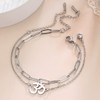 UNIFT Aum Om Ohm Sanskrit Symbol Bracelet For Women,Hindu Spiritual