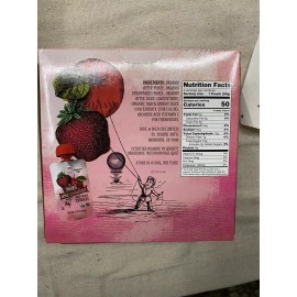 TRADER JOE'S ORGANIC APPLE STRAWBERRY FRUIT SAUCE CRUSHERS 4 - 3.17 OZ