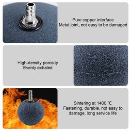 DONGKER Aquarium Air Stone Bubbler, 2/4Pcs 4 cm Ball-shape Fish Tank Nano Bubble Stone for Diameter 4mm Air Pipe Nano Pond Aquarium Pump Hydroponics