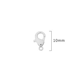 BEADIA Platinum Plated Lobster Clasps Non Tarnish 10mm 20pcs for Jewelry Making Findings