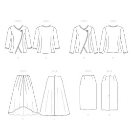 Simplicity SS9553GG Women's Jacket and Skirts GG 26W-28W-30W-32W