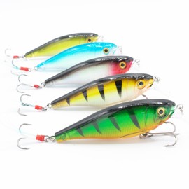 Mister Tackle Paul Fishing Lure Set Wobbler Set Crankbait 9 cm Pike Bait 5 Pieces