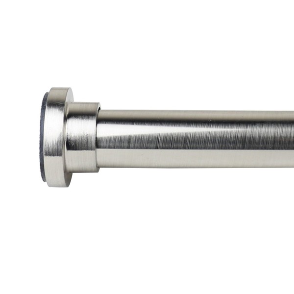 Meriville 1-inch Diameter Metal Spring Tension Rod, Adjustable Length 30-inch to 52-inch, Satin Nickel
