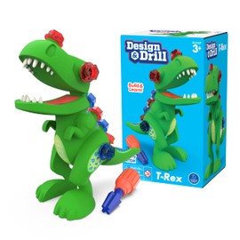 Educational Insights Design & Drill T-Rex Take Apart Dinosaur Toy, 13-Pieces, Preschool STEM Toy, Gift for Kids Ages 3+