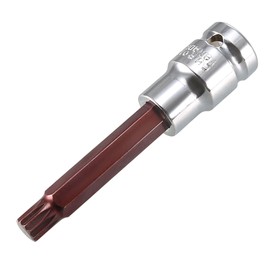 TOP-VIGOR Triple Square Spline Bit Socket, 1/2" Drive x M10 (10mm) Key Socket, Premium S2 Steel Bits, Bit with 3" Length for Torque Wrench, Ratchet Wrench, Impact Power Drills, Slide Bar
