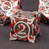 KERWELLSI Blood Metal DND Dice Set D&D with Box, 7Pcs