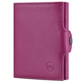 VON HEESEN Slim Wallet with Coin Compartment & RFID Protection - Mini Wallet Men & Women - Card Holder Credit Card Holder - Wallet Small Pink